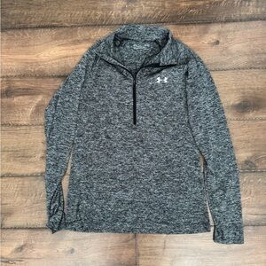 Under Armour Black Heather Quarter-Zip Top